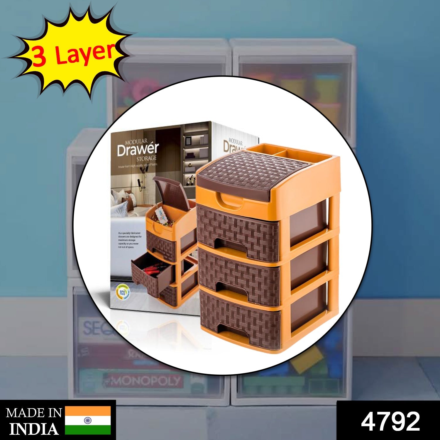 4792 Mini 3 Layer D Storage used in all kinds of household and official places for storing of various types of stuffs and items etc. 4792 Mini 3 Layer D Storage used in all kinds of household and official places for storing of various types of stuffs and items etc.